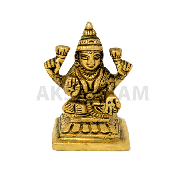 lakshmi statue brass small