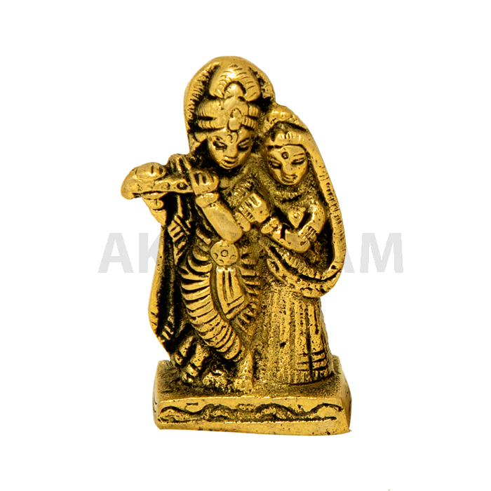 Radhakrishnan Statue Brass Small