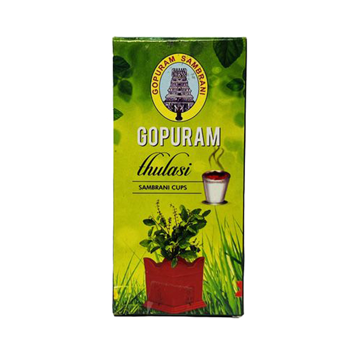 Gopuram Thulasi Sambirani Cups (10Pcs)